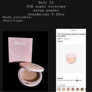 Doll 10 T.C.E. Super Coverage serum powder Foundation 0.28oz - Fair/Light
